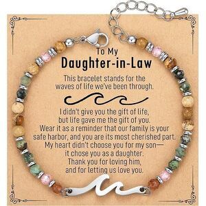 Daughter In Law Gifts, Wedding Birthday Gifts For Daughter In Law, Wave Bracelet